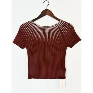 Commense Ribbed Knit Top Size XL | Scandi Minimalist | Clean Girl | NWT